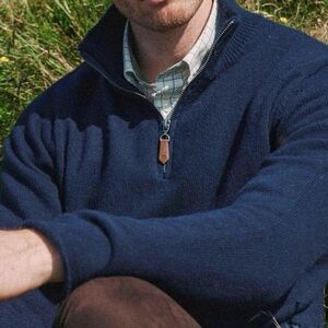 Dubarry Navy Quarter-Zip Jacket Size M